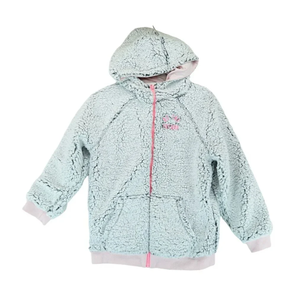 Girls justice Reversible‎ Super Soft Sherpa Jacket Size 12 Colorblock Full Zip